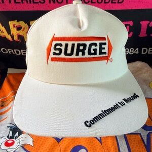 Vintage Surge Cream Hat with Bold Logo